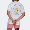 Adidas Футболка Originals Clover Back с принтом парусника и букв, свободная, с круглым вырезом, мужская, белая HR7906