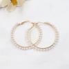Мини-жемчужные бусины, женские серьги-кольца, увеличенные серьги-кольца большого размера для женщин, богемное украшение для ушей, женские украшения для ушей