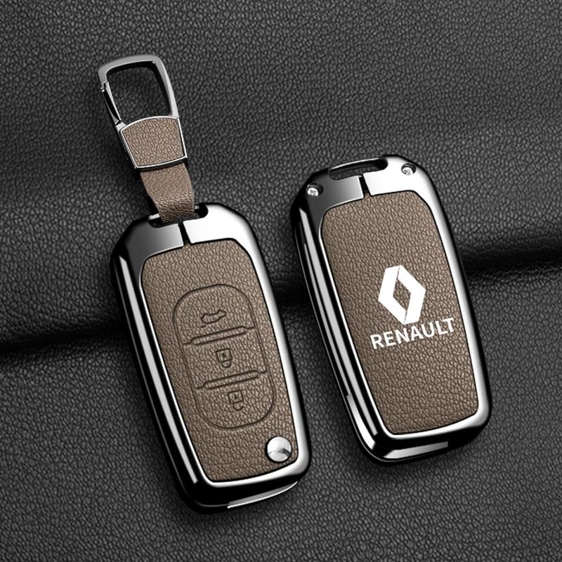 2026 Hot For Renault Interior Stickers Zinc Alloy Car Key Case Cover Shell For Renault Scenic Clio Laguna 2 3 4 5 Kangoo Fluence