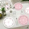 10pcs 7Inch Size Disposable Tableware Pink Color Birthday Party Decor  Birthday Party