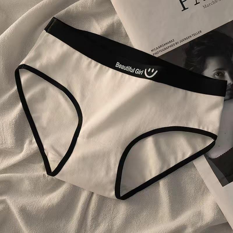 Женские трусики из чистого хлопка средней посадки, антибактериальные, бесшовные, дышащие - приятные к коже для студенток и девушек.