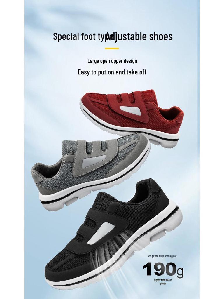 Женская обувь больших размеров для диабетиков для пожилых людей с отеками, вальгусной деформацией большого пальца стопы и широкими ногами