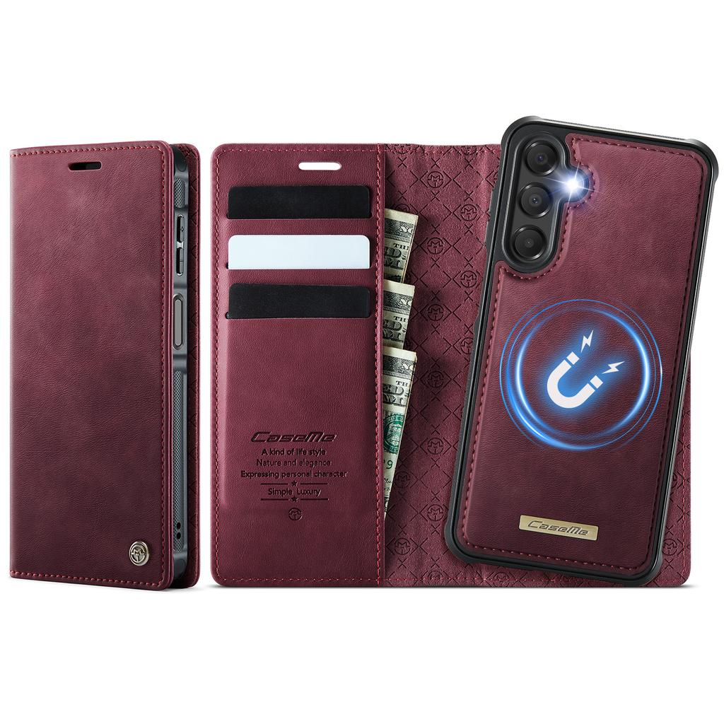 For Samsung Galaxy A16 5G Magnetic Case RFID Blocking Detachable Wallet Leather Phone Cover