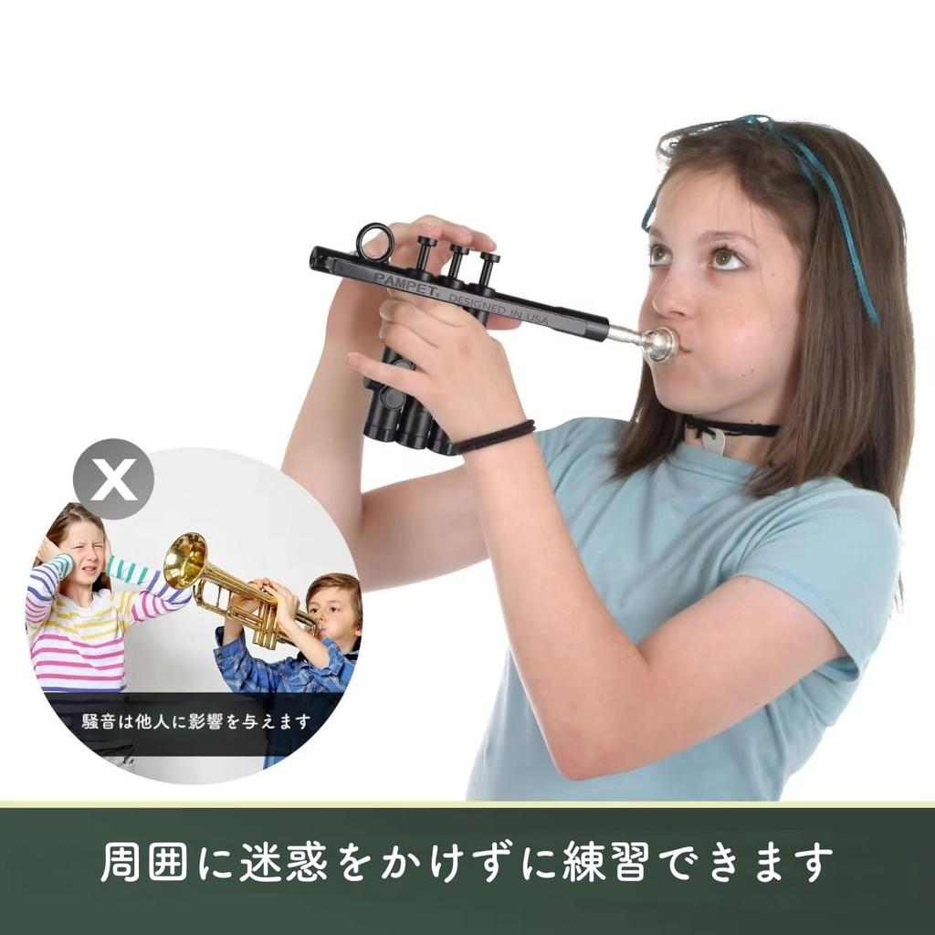 PAMPET TruTra Труба Тренировочное оборудование Мундштук для обучения в комплекте Японское объяснение QR-код Аппликатура Жужжание Сопротивление Регулировка Изображение