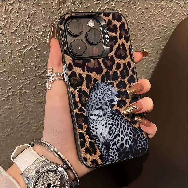 Новый леопардовый принт подходит для чехла на мобильный телефон iphone16 Apple 15promax/14 индивидуальность 13pro12 Европа и Америка 11xr.