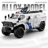 1:20 Dongfeng MengShi Alloy Car Model Toy Doors Opened Pull Back Music Light Off-road Police Cars Models Best Gifts for Boys