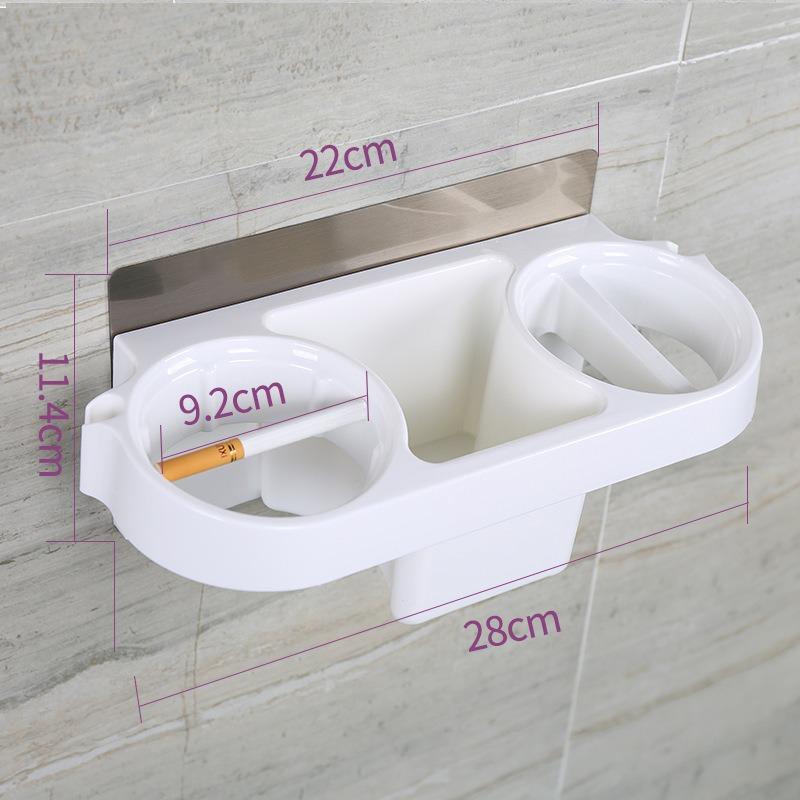 Hair Dryer Rack Comb Holder Bathroom Storage Organizer Self-adhesive Wall Mounted Stand for Shampoo