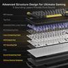 RK ROYAL KLUDGE X104 Wired Mechanical Gaming Keyboard with Metal Knobs and US QWERTY Layout Full-Size