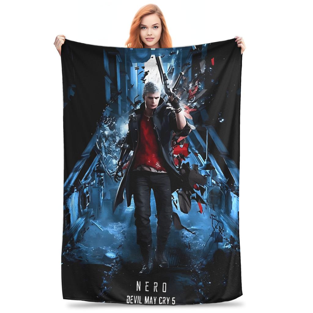 Devil May Cry 5 Dante Plush Blanket Kids Adult  Flannel Throw Blanket For Living Room Warm Design Quality Bedspread Gift