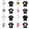 Унисекс футболка с коротким рукавом в стиле Stussy, свободный крой, хлопковая, с принтом, повседневная