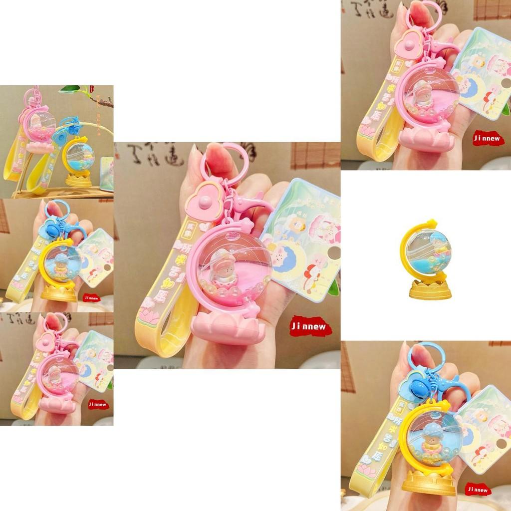 Charming Buddha Earth Globe Keychain In Vibrant Acrylic For Fun Accessory Collection