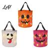 Large Capacity Holiday Gift Holders LED Light Up Halloween Bucket Glow in The Dark Trick or Treat Candy Treating Gear for Children Bag with
