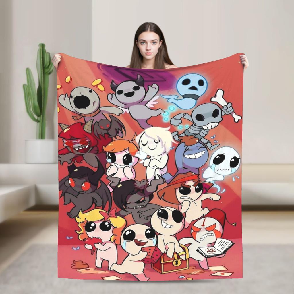 Game The Binding of Isaac Blanket Fleece All Season Portable Super Warm Throw Blankets for Sofa Couch Bedding Throws