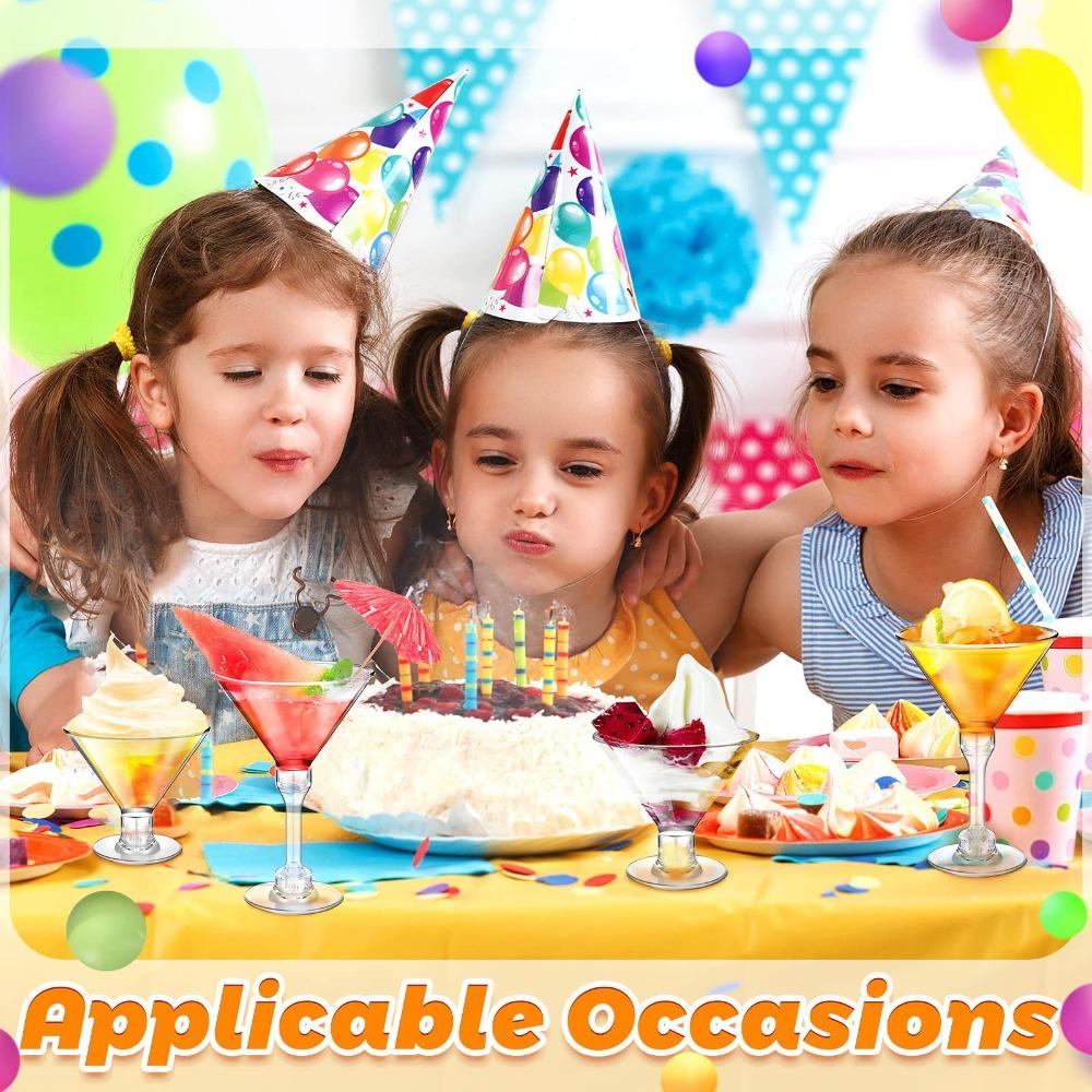 5PCS Disposable Glasses Clear Red Wine Goblet Mousse Cup For Outdoor Party Bar Wedding