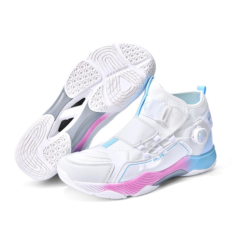 Заводская поставка Вращающаяся кнопка Углеродная подошва Обувь для бадминтона Мужская и женская Ультралегкая Четвертое поколение Летняя дышащая обувь
