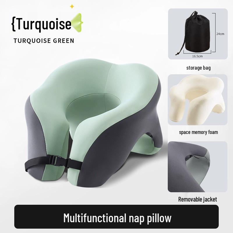 Многофункциональная U-образная подушка из пены с эффектом памяти для сна за столом или в путешествии