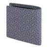 Inden Bill Compartment No Coin Navy Blue X White Saaya Pattern Bi-fold Wallet, F, Purse, Deerskin, Lacquer, 2009-14-006