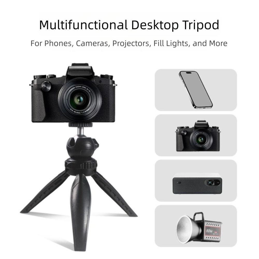 Black Camera Holder Adjustable Mobile Phone Supports Stable Projector Mini Tripod Projector