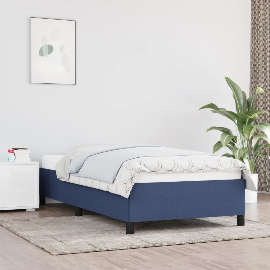 Vidaxl Rama Łóżka Bez Materaca Niebieska 90X200 Cm Tkanina