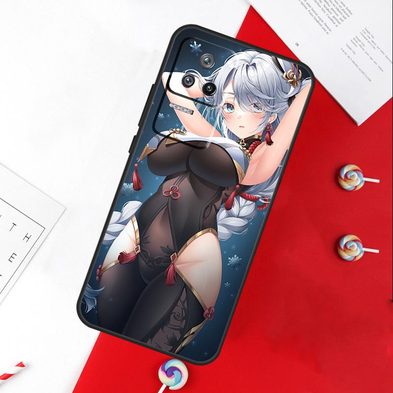 Чехол Genshin Anime Shenhe для Xiaomi 13 12 Lite 12X 11T 12T Pro Чехол для POCO F5 X5 X3 Pro X4 F4 GT F3 C40 M5s