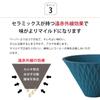 COFIL Flow Waveform Ceramic Coffee Filter Dripper with Special Base Peacock Green Green Made In Japan 13904301