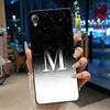 Shockproof Soft Phone Case For Asus ZenFone Live (L1) ZA550KL Exclusive Initial Letter Starry Sky Silicone Black Case Cover