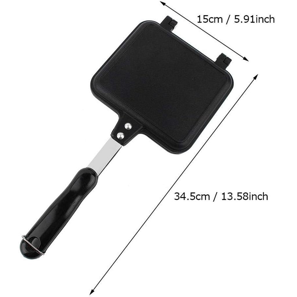 Двусторонняя сковорода, сыроварка на гриле, сэндвичница с антипригарным покрытием, перекидная сковорода-гриль для тостов, вафель панини