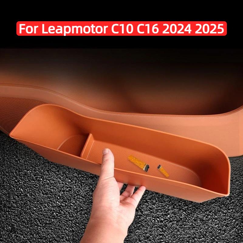 Для Leapmotor C10 C16 2024 2025 Органайзер для хранения в боковой двери автомобиля TPE Передняя задняя ручка двери Аксессуары для организации пространства в салоне автомобиля