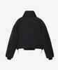 Noirer For Woman Crop Layered Puffer Jacket (Black)