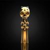 Golden Skull Dice Ring Personality Punk Domineering Hip-hop Men's Ring