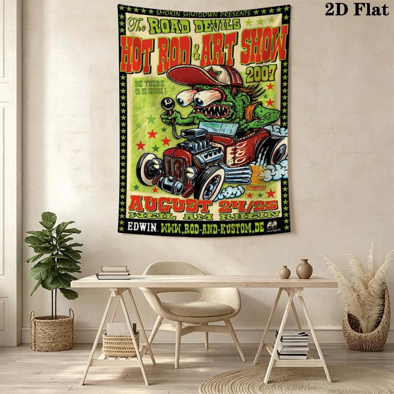 Rude Rat 2D Flat Wall Tapestry Tapestry Background Cloth Wallmounted Wall Covering Decoration Background Cloth Work Of Art