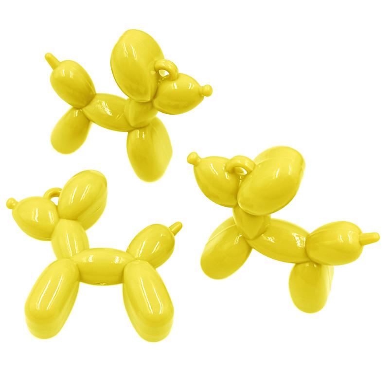 Товары для вечеринок Акриловые конфетные цветные украшения для самостоятельного изготовления, материалы для самостоятельной работы, подвески в виде собак из воздушных шаров, бусины для ожерелья, 3 шт., для сережек