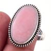 Кольцо из чистого серебра 925 пробы с натуральным розовым опалом, размер 10, F0s13