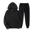 Direct supply Printed hooded sweater sweatpants set Loose casual men's sweater set Manufacturers have a large number of spot
