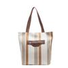 Tote Bag Women's Striped Canvas Shoulder Bag Student Class Hand Bag