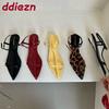 Fashion Pointed Toe Ladies Wedges Sandals Shoes Female Buckle Footwear Fashion T-Strap Women Wedges Heeled Sandals Shoes Pumps