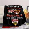 1PC Custom Name VfB Stuttgart Patterned Flannel Blanket Suitable For All Seasons for Home Decor Warmth and Comfort Gifts Holiday Present_xia
