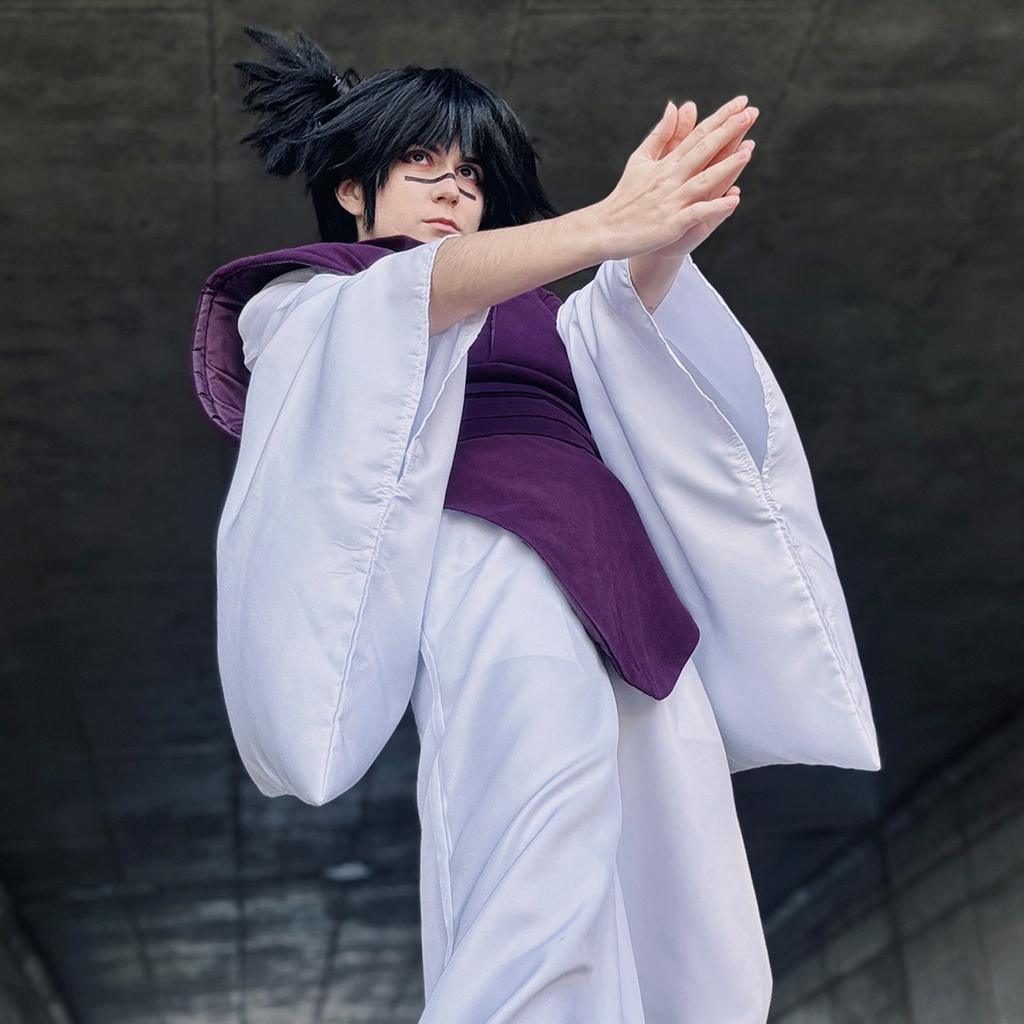 SCIONE Jujutsu JJK Manga Anime Choso Cosplay Costume Purple Vest Neck Gaiter Belt White Elastic Pants Cosplay Clothings Sets