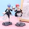 Anime Re Life In A Different World From Zero Maid Rem Ram PVC Model Figure Toys