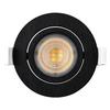 Lot de 5 spots LED encastrables 3en1 rond noir 7W IP20
