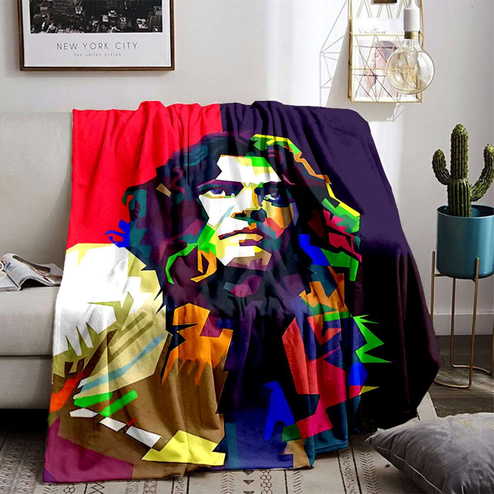 Colorful Abstract Portrait Blanket for all seasons blanket lunch break throw gift