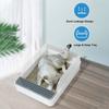 Semi-Enclosed Cat Litter Box Detachable Anti-Splash Non-Sticky Kitty Litter Tray Cat Toilet with
