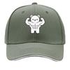Cute Muscular Bear Line Illustration Hip Hop hat Fashion Outdoor Sports Sandwich Baseball Cap