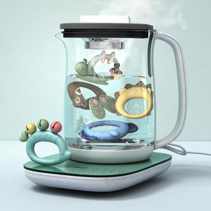 Baby Teether Toy Set For 0-1 Year Old Infant High Temperature Resistance Cartoon Rattle Toys With