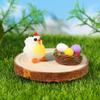 Милый мультфильм имитация куриных яиц миниатюрные фигурки креативный мини настольный автомобиль орнамент украшения своими руками аксессуары для детей