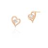 Official K10 Pink Gold Earrings with Jewelry Cubic 111126153123 4℃ Case, Heart, Zirconia, Gorgeous, Anniversary, Gift, Women's,