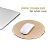 1pcs Round Gaming Mouse Pad Aluminum Alloy Metal Mouse Pad