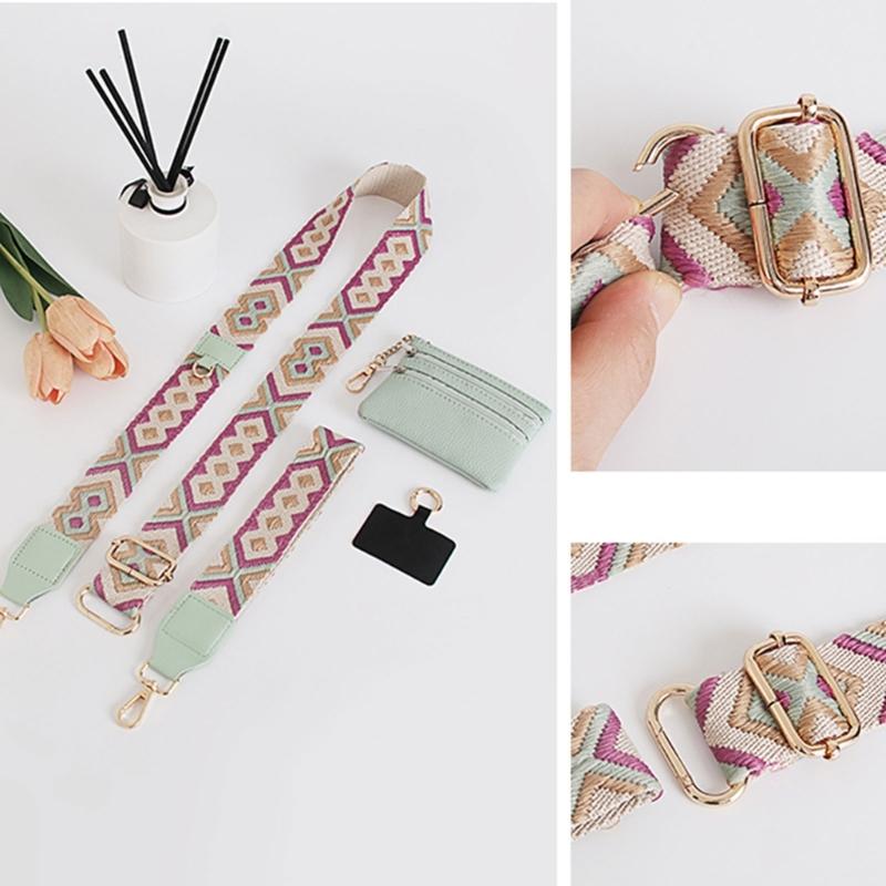 Регулируемый ремешок для телефона Многофункциональный ремешок для телефона Клипса и ремешок Ремешок для телефона с карманом на молнии Простой в использовании