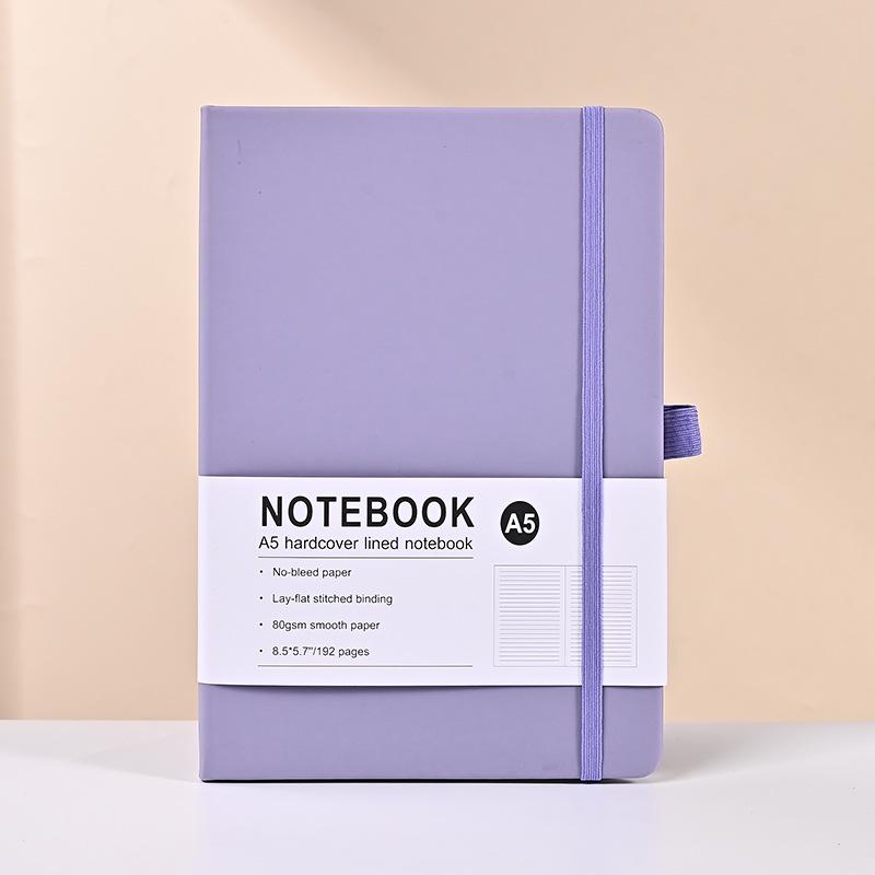 Эксклюзивная записная книжка на завязках из искусственной ПУ кожи - издание «Макарон» с линованными страницами цвета слоновой кости