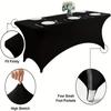 White/Black High Stretch Tablecloth Wedding Party Beauty Massage Elastic Hotel Birthday Table Cover Rectangular Table Cloth
